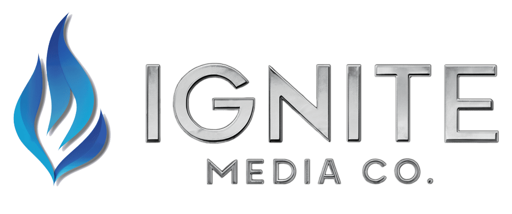 Ignite Media Co. logo featuring a bold flame icon and modern typography, symbolizing creativity, growth, and digital energy.